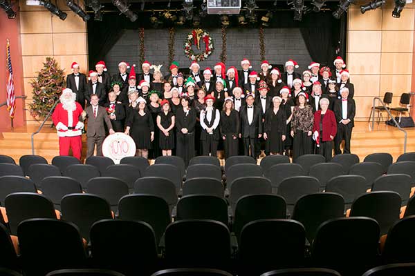 The Alumni Band performing during a Christmas concert