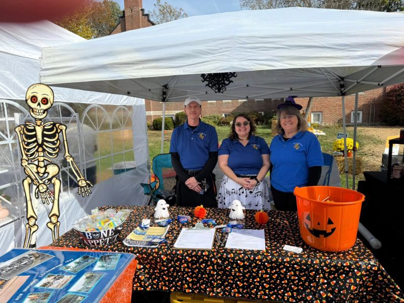 Alumni Band members at Halloween community event